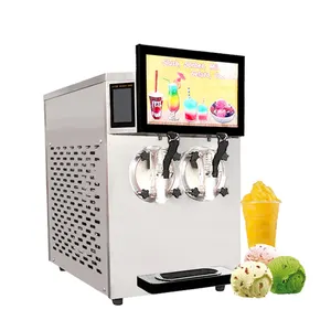 Slushy Coffee Machine Milk Shake Frozen Acai Machine 2 Tanks Frozen Drink Margarita Machine