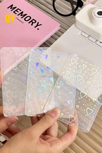 YY Fundas Rígidas Transparentes para Tarjetas, Diseño Estrella y Corazón Holográfico para Photocards Kpop - Product Image 6