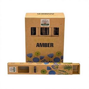 Incienso de Orkay en Barra, Hecho a Mano en India, 9 Pulgadas, 12 Paquetes, 30g, Aroma Ámbar Orgánico para Todas las Estaciones, ¡Oferta! - Product Image 1