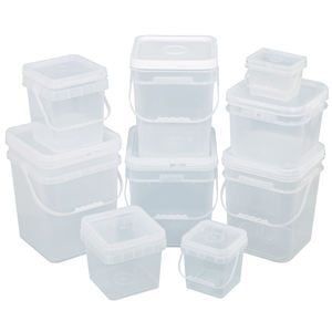 Cubos cuadrados de plástico PP de grado alimenticio de 20 litros al por mayor con tapas reciclables con logotipo personalizado para tambores de almacenamiento de alimentos cubos y barriles - Product Image 6