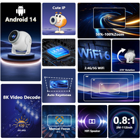 Topleo Vidéoprojecteur Intelligent Multimédia Android 14 pour Maison, LCD Son Vidéo 4K LED Portable Mini