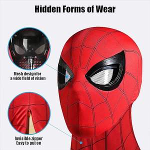 Yeux mobiles de super-héros, ajustement complet du visage, taille des yeux, cosplay de héros pour enfants/adultes, <span class=keywords><strong>Spiderman</strong></span> - Product Image 4