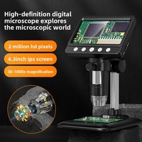Microscope électronique numérique à affichage de 4.3 pouces à vente chaude pour les tests de maintenance industrielle