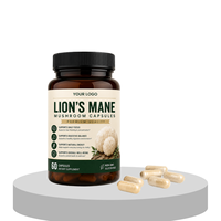 Haosen OEM ODM Extrait de Super Champignon Personnalisé Extrait de Crinière de Lion 10:1 Capsules 500mg Qualité Alimentaire Anti-âge Cerveau Adultes
