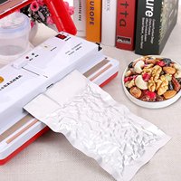 Argent de qualité alimentaire Autoclave vide thermoscellable feuille d'aluminium ordinaire Mylar sac ouvert haut emballage en vrac stockage des aliments cornue pochette