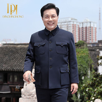 Veste de printemps-automne de haute qualité Zhongshan, ensembles de costumes Zhongshan, robes de mariage de style chinois en deux pièces, costume pour homme