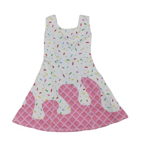 Vestido Deportivo de Verano para Niñas Pequeñas, Diseño Floral, RTS ODM, con Shorts Interiores, Mezcla de Algodón y Spandex, para Jugar, Tenis, Yoga, Deportes, Corte en A - Product Image 1