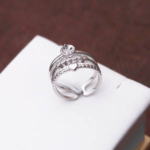 แหวนเปิดรูปหัวใจทันสมัยสำหรับผู้หญิง S925 ประดับมุก 7-9 มม. อุปกรณ์ทำเครื่องประดับ DIY พร้อมถาดเปล่า 241 ชิ้น - Product Image 5