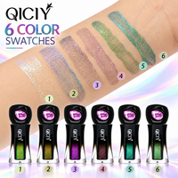 QICIY Fard à paupières liquide caméléon 6 couleurs, multichrome, effet de changement de couleur, paillettes scintillantes, maquillage pour les yeux, vente en gros, OEM, ODM, marque privée