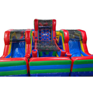 Gran oferta, carrera inflable de obstáculos, carrera de obstáculos inflable para adultos con tobogán hinchable para niños - Product Image 6