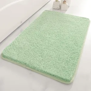 YFL Wholesale Cheap Non-Slip Bath Rug Quick Dry Shag Carpet Water Absorbent Bath Mat Soft Plush Microfiber Bathroom Rug