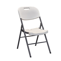 Chaise pliante d'extérieur GSD, chaise pliante en plastique HDPE portable avec structure en acier pour les dîners en intérieur, les fêtes, les mariages, l'école