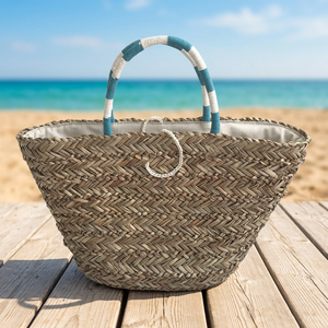 Garden Style Seagrass Storage <b>Basket</b> Home Decorative Christmas Decorations Gifts <b>Foldable</b> Laundry <b>Basket</b> Storage Box Bin OEM - Product Image 1
