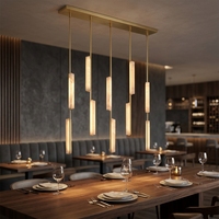 Nouveautés : Suspension LED en albâtre certifiée CE, intensité variable, pour villa, salon, salle à manger, hôtel
