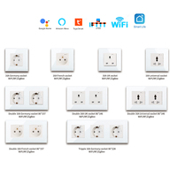 Interruptor Inteligente WiFi Zigbee Tuya Estándar Europeo KLASS de 1, 2 y 3 Botones, Interruptor de Luz de Pared con Pantalla Táctil CE CB, Compatible con Alexa Smart Home