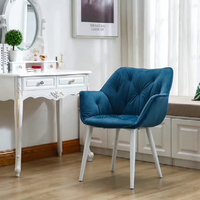 Fauteuil d'appoint en velours pour chambre à coucher, chaise de salon moderne de style nordique, chaise de salle à manger