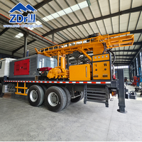 Plateforme de forage mobile montée sur camion pour puits d'eau de 400 m avec compresseur d'air intégré – Équipement de forage pour puits ruraux