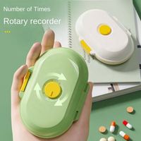 Boîte à pilules portable multicolore à 7 compartiments, de qualité alimentaire PP, résistante aux enfants, pour les vitamines et l'huile de foie de morue