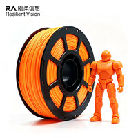 Filamen Printer 3D TPU 75A Bright 1kg 1.75mm, Filamen 3D Tahan Aus yang Lembut untuk Bagian Fungsional Pencetakan 3D