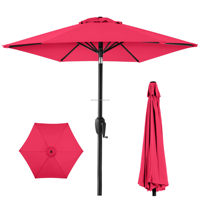 Parasol de jardin rectangulaire en acier, imperméable, pour marché, restaurant, cour, avec mât central, vente en gros