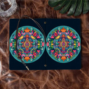 Bloc-notes A6 adapté aux rapports d'incidents des gardes <span class=keywords><strong>de</strong></span> sécurité <span class=keywords><strong>de</strong></span> bureau et aux journaux <span class=keywords><strong>de</strong></span> <span class=keywords><strong>patrouille</strong></span> avec fleurs d'oiseaux et motifs circulaires <span class=keywords><strong>Pa</strong></span> - Product Image 6