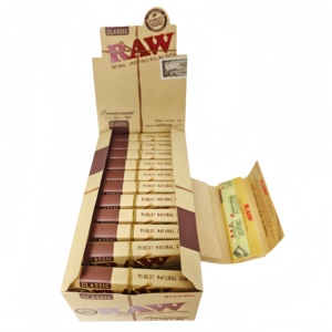 For Classic Square <b>Rolling</b> Papers 1 1/4 Size (78x44mm) with Tips Natural Plant Fiber 50leaves+50TIPS/booklet24booklets/<b>box</b> - Product Image 6