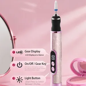 Machine à ongles sans fil à 5 vitesses, ponceuse électrique pour vernis gel, machine à manucure rechargeable, accessoires pour salon de manucure - Product Image 6