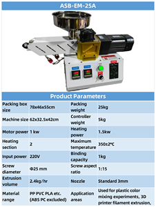 bibo Reliable Tech ASB-EM-25A Mini System Extrusion Single Screw Desktop Plastic Extruder Machine for - Product Image 2