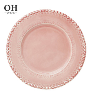 Nuevo Diseño de Juego de Platos en Relieve de <span class=keywords><strong>Porcelana</strong></span> <span class=keywords><strong>Fina</strong></span>, Plato de Presentación Rosa de Lujo para Bodas, <span class=keywords><strong>Vajilla</strong></span> Decorativa para Eventos y Catering - Product Image 2