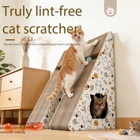 Griffoir vertical triangulaire pour chat en sisal avec balles à clochettes, jouet d'intérieur pour chat, protection de meubles