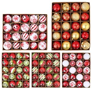 Juego de 20 Bolas de Navidad, Estándar Europeo, 6 cm, Ecológicas, Impresión UV, Pintadas con Efecto Galvanizado, Decoración Navideña de Plástico - Product Image 1