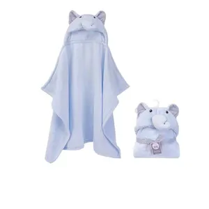 sevimli battaniye Suppliers-Polyester sevimli hayvan kapşonlu battaniye bebek yatak