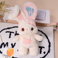 Nieuwe knoopvormige pluche konijnenpatch met PP katoenen vulling, knuffelig op maat gemaakt konijnenknuffel, comfortpop, kinder- en kinderfeestcadeau, huisdecoratie