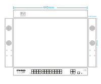 Switch Ethernet Terkelola Layer 3 AC 100~220V 10G Managed Web LAN Hub 24*1000Mbps + 4* 10G SFP+ untuk CCTV, Kantor, SMB, Pusat Data