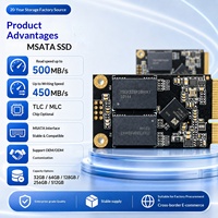 SSD MSATA de Fábrica, 64GB, SATA 3.0 Interno, para Control Industrial, Mini Computadora Todo en Uno, Caja Registradora, Velocidad de Lectura de 500MB/s