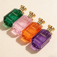 Flacon de parfum vide en verre octogonal à facettes multiples de luxe personnalisé, 30 ml, 50 ml, 100 ml, logo personnalisé avec boîte d'emballage