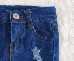 Pantalon évasé en jean pour fille, style tendance 2020, denim bleu, style troué, matière de haute qualité - Product Image 2