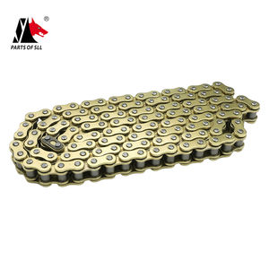 <span class=keywords><strong>Cadena</strong></span> de motocicleta a precio de fábrica al por mayor, <span class=keywords><strong>cadena</strong></span> gruesa dorada <span class=keywords><strong>520</strong></span> 112/116/<span class=keywords><strong>118</strong></span>/128/132 enlaces para bicicleta de Motor CG GN - Product Image 2