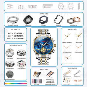 Montres de luxe OEM 9911 pour hommes, bracelet en silicone, montres décontractées pour hommes, montre à quartz étanche, horloge pour hommes - Product Image 5