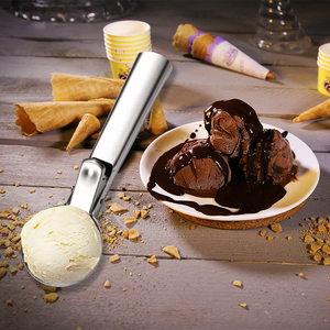 Lavavajillas Cuchara multifuncional grande Herramientas para helados con gatillo Cuchara para helados de acero inoxidable - Product Image 6