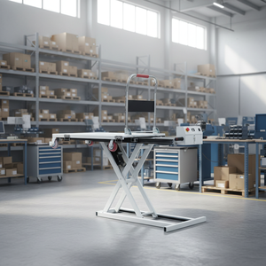 ZLZG 300KG 스틸 시저형 접이식 유압 리프트 트럭 전동 운반 핸드푸시 모바일 2M 플랫폼 높이 2인승 - Product Image 2