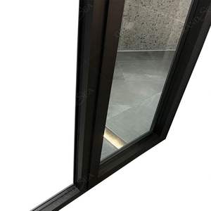 Fenêtre en <span class=keywords><strong>baie</strong></span> noire à rupture de pont thermique, à économie d'énergie, avec double vitrage Low-E, ouverture à battant, pour cuisine, design moderne - Product Image 4