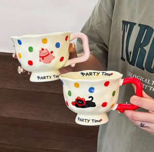 Keramik becher Mädchen niedlich nach Hause Trinkbecher New 2026 Schlafsaal Frühstück Kaffeetasse - Product Image 6