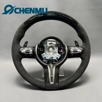 Volant sport LED M avec garniture en carbone, entièrement recouvert de simili daim pour BMW F10 F15 F22 F30 F32 M3 F80 M4 F82 M2 F87 M5 F90 E70 E90 E92