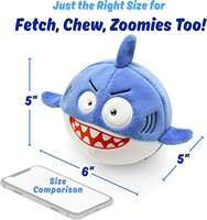 Jouet à mâcher pour chien en peluche souple et durable, motif requin froissé, pour mâcheurs agressifs, interactif, tailles moyennes personnalisées, cadeau