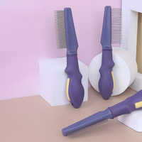 Ciseaux de toilettage pour animaux de compagnie, poignée ergonomique en caoutchouc antidérapante, pour chiens et chats, plusieurs types de dents, pour enlever les poils flottants et les nœuds
