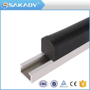 Cài đặt trên cửa kích hoạt lực 50-70n cao su chuyển đổi an toàn cạnh cảm biến với kênh kim loại và dây điện - Product Image 5