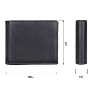 Nouveau portefeuille pour homme en cuir véritable, court, anti-vol RFID, avec fermeture éclair, petit portefeuille en cuir - Product Image 6