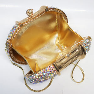 Abito di vendita caldo a forma di occhio di gatto con strass da sera ciottoli borsa per cena evento di lusso abito di cristallo di diamante pochette da festa 2025 - Product Image 3