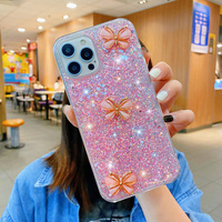 Étui de téléphone 3D Papillon Cristal Scintillant Strass pour Samsung Galaxy S26 S25 S24 M13 M53 S20 FE A73 5G A33 5G F23 S22